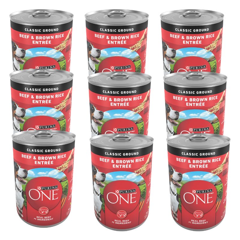 Purina ONE Classic Ground Beef & Brown Rice Entree Wet Dog Food - Image 2