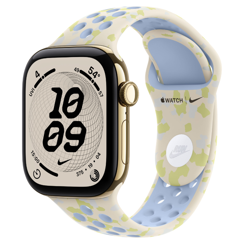 Apple Watch Series 12 42mm,GPS + Cellular Titanium Radiant Gold (Nike Sport Band)