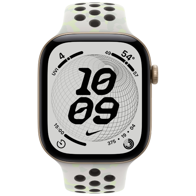 Apple Watch Series 12 46mm,GPS Aluminum Light Gold (Nike Sport Band) - Image 2