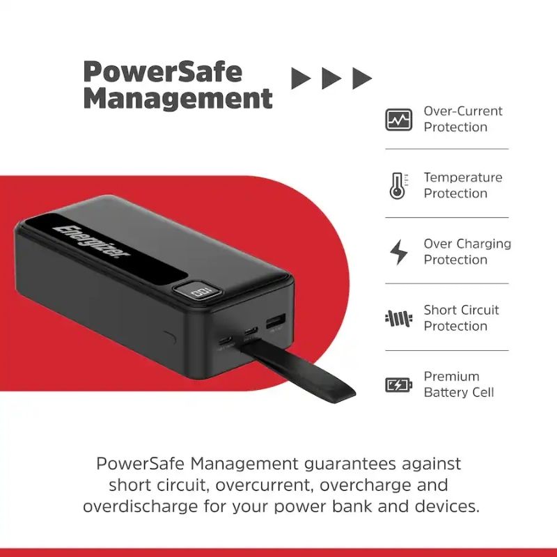 Energizer - MAX 30,000mAh 15W USB-C 3-Port Power Bank - Image 11