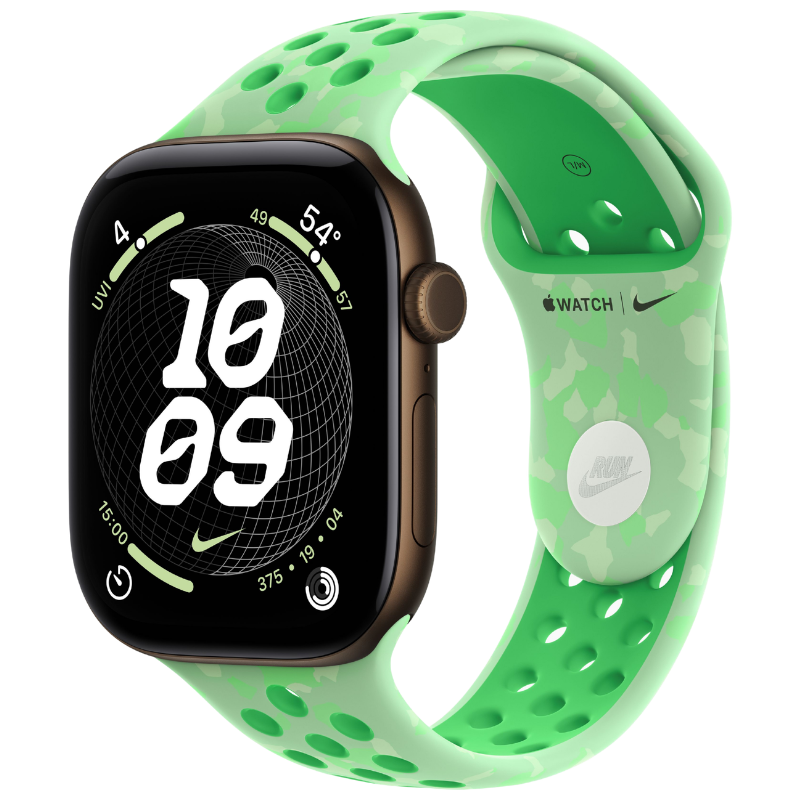 Apple Watch Series 12 46mm,GPS Aluminum Dark Bronze (Nike Sport Band)