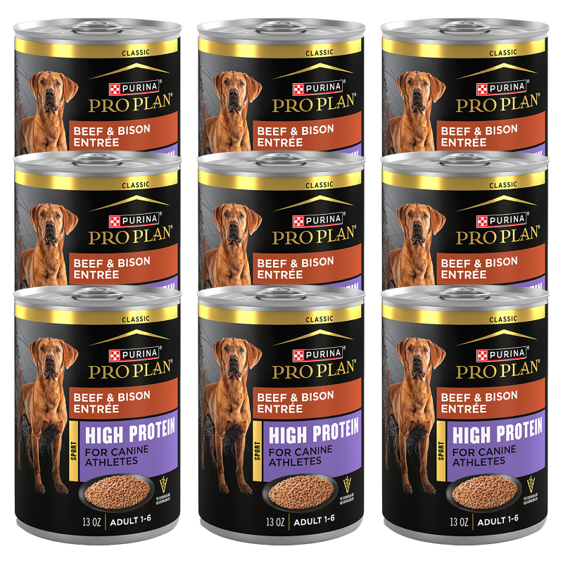 Purina Pro Plan Sport High Protein Adult Wet Dog Food - Beef & Bison, - Image 1