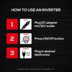 VECTOR 500 Watt Power Inverter, Dual Power Inverter, Two USB Charging Ports (PI500V)