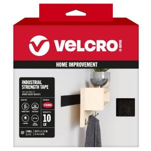 VELCRO 20 ft. x 1-1/2 in. Industrial Strength Tape in Black (VEL-30118-USA)