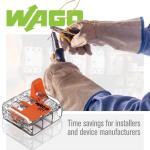 WAGO 221-413 Lever-Nuts 3-Conductor Splicing Connectors, 12-24AWG (50-Pack) (0221413K00-012)