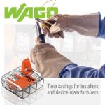 WAGO 221-413/996-010 3-Wire Lever Nuts Conductor Compact Splicing Connectors, 12-24 AWG (10-Pack) (60338741)