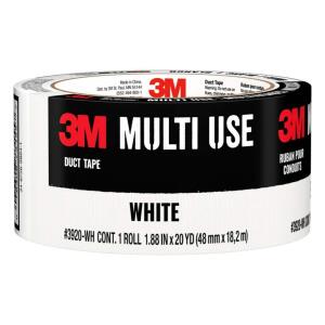 3M 1.88 in. x 20 Yds. Multi-Use White Colored Duct Tape (1 Roll) (3920-WH)