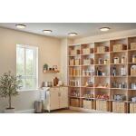 Commercial Electric 12 in. Light Matte Black and White Adjustable CCT Integrated LED Ceiling Flush Mount Fixture with Interchangeable Trim (CA8aA018ER125WB)