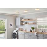 Commercial Electric 12 in. Light Matte Black and White Adjustable CCT Integrated LED Ceiling Flush Mount Fixture with Interchangeable Trim (CA8aA018ER125WB)