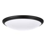 Commercial Electric 12 in. Light Matte Black and White Adjustable CCT Integrated LED Ceiling Flush Mount Fixture with Interchangeable Trim (CA8aA018ER125WB)