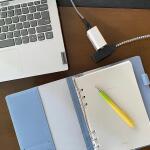 HDX 12 ft. 16/2 Light Duty Indoor Braided Tight Space Extension Cord, Black/White (FSEX30)