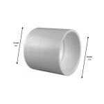 Charlotte Pipe 1/2 in. PVC Schedule 40 S x S Coupling (PVC021000600HD)
