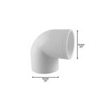 Charlotte Pipe 3/4 in. PVC Schedule. 40 90° S x S Elbow Fitting (PVC023000800HD)