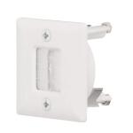 Commercial Electric 1-Gang Hole Saw Brush Plastic Wall Plate, White (5036-WH)