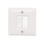 Commercial Electric 1-Gang Hole Saw Brush Plastic Wall Plate, White (5036-WH)