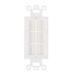 Commercial Electric 1-Gang White Flexible Cable Pass-Through Plastic Wall Plate Insert (DPPSIW-1F-1)