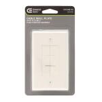 Commercial Electric 1-Gang White Flexible Cable Pass-Through Plastic Wall Plate (DPPSSW-1F-1)
