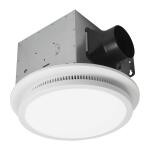 Commercial Electric Exclusive 110 CFM 1.5 Sones Humidity Sensor, Adjustable CCT LED and Night Light Ceiling Bathroom Exhaust Fan with Bluetooth