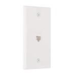 Commercial Electric 1-Gang White Telephone Plastic Wall Plate (DPPSSW-1P-1)
