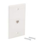 Commercial Electric 1-Gang White Telephone Plastic Wall Plate (DPPSSW-1P-1)