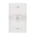 Commercial Electric 1-Gang White Telephone Plastic Wall Plate (DPPSSW-1P-1)