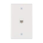 Commercial Electric 1-Gang White Telephone Plastic Wall Plate (DPPSSW-1P-1)