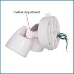 Commercial Electric Dusk to Dawn Sensor White Exterior Outdoor Twin Head LED Flood Light Security 1200 to 2400 Lumens 4000K Wet Rated (51405192)