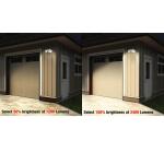 Commercial Electric Dusk to Dawn Sensor White Exterior Outdoor Twin Head LED Flood Light Security 1200 to 2400 Lumens 4000K Wet Rated (51405192)