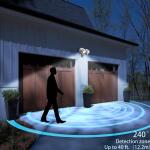 Commercial Electric 240-Degree White Motion Activated Integrated LED Outdoor Twin Head Security Flood Light, 4000K (IS08a240030WHTH)