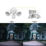 Commercial Electric 240-Degree White Motion Activated Integrated LED Outdoor Twin Head Security Flood Light, 4000K (IS08a240030WHTH)