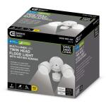 Commercial Electric 240-Degree White Motion Activated Integrated LED Outdoor Twin Head Security Flood Light, 4000K (IS08a240030WHTH)