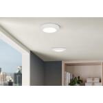 Commercial Electric 7 in. Matte White Slim LED Flush Mount 854 Lumens Soft White 3000K Indoor Bedroom Closet Kitchen Lighting (2-Pack) (C01126401A)