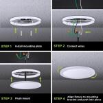 Commercial Electric 11 in. 12.5-Watt Dimmable White Integrated LED 875 Lumens Round Flat Panel Ceiling Flush Mount with Color Change 5CCT (74210/6WY/HD)