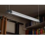 Commercial Electric 40 in. 3000 Lumens Plug-in Motion Sensing Integrated LED Linkable Shop Light 120 Volt 4000K Black Brushed Nickel (55701191)