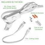 Commercial Electric 4 ft LED Garage Workshop Ceiling Strip Light Plug-In or Hardwire 1800 Lumens Power & Linking Cord 4000K Bright White (54261141)