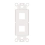 Commercial Electric 1-Gang 2-Port Plastic Wall Plate Insert, White (DPPSIW-1PP-1)