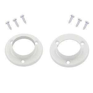 Everbilt 1-3/8 in. White Metal Pole Sockets (2-Pack) (15310)