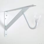 Everbilt 8 in. x 12.4 in. x 1.05 in. White Steel Shelf and Rod Bracket Heavy Duty 300 lbs. (EH-WSTHDUS-318)
