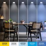 Feit Electric 10.5-Watt Integrated LED Flush Mount 7.5 in. White Square Dimmable Flat Panel Ceiling with Color Change 5CCT (74208/6WYCA)