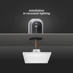 Feit Electric 10.5-Watt Integrated LED Flush Mount 7.5 in. White Square Dimmable Flat Panel Ceiling with Color Change 5CCT (74208/6WYCA)