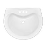 Glacier Bay White Vitreous China Shelburne 8.2 in. Pedestal Sink Basin