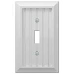 Hampton Bay Cottage 1 Gang Toggle Composite Wall Plate - White (279TWHB)