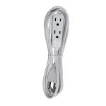 HDX 8 ft. 16/3 Light Duty Indoor Multi-Outlet Extension Cord with Banana Tap, White (HD#838-802 )