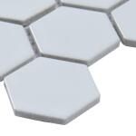 MSI White 2 in. Hexagon 11 in. x 11 in. Matte Porcelain Mesh-Mounted Floor and Wall Mosaic Tile (0.81 sq. ft./Each) (NHDWHI2X2HEX)