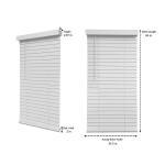 Home Decorators Collection White Cordless Faux Wood Blinds for Windows with 2 in. Slats - 35 in. W x 64 in. L (Actual Size 34.5 in. W x 64 in. L) (10793478184453 )