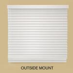 Home Decorators Collection White Cordless Premium Faux Wood blinds with 2.5 in. Slats - 35 in. W x 64 in. L (Actual Size 34.5 in. W x 64 in. L) (10793478361892)