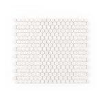Jeffrey Court 5/8" Muze Hexagon White 9.875 in. x 11.375 in. Hexagon Matte Glass Wall and Floor Mosaic Tile (0.78 sq. ft./Each) (13069)
