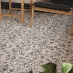 Jeffrey Court Waterfront White Pebble 11.125 in. x 11.125 in. Honed Marble Wall and Floor Mosaic Tile (0.859 sq. ft./Each) (95671)