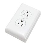 Legrand Wiremold Non-Metallic PVC Raceway 15 Amp Duplex Receptacle Box Kit with Faceplate and Outlet, White (NMW2-D)