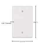 Leviton 1-Gang White Blank Plate Nylon Midway/Midsize Wall Plate (10-Pack) - M52-0PJ13-0WM